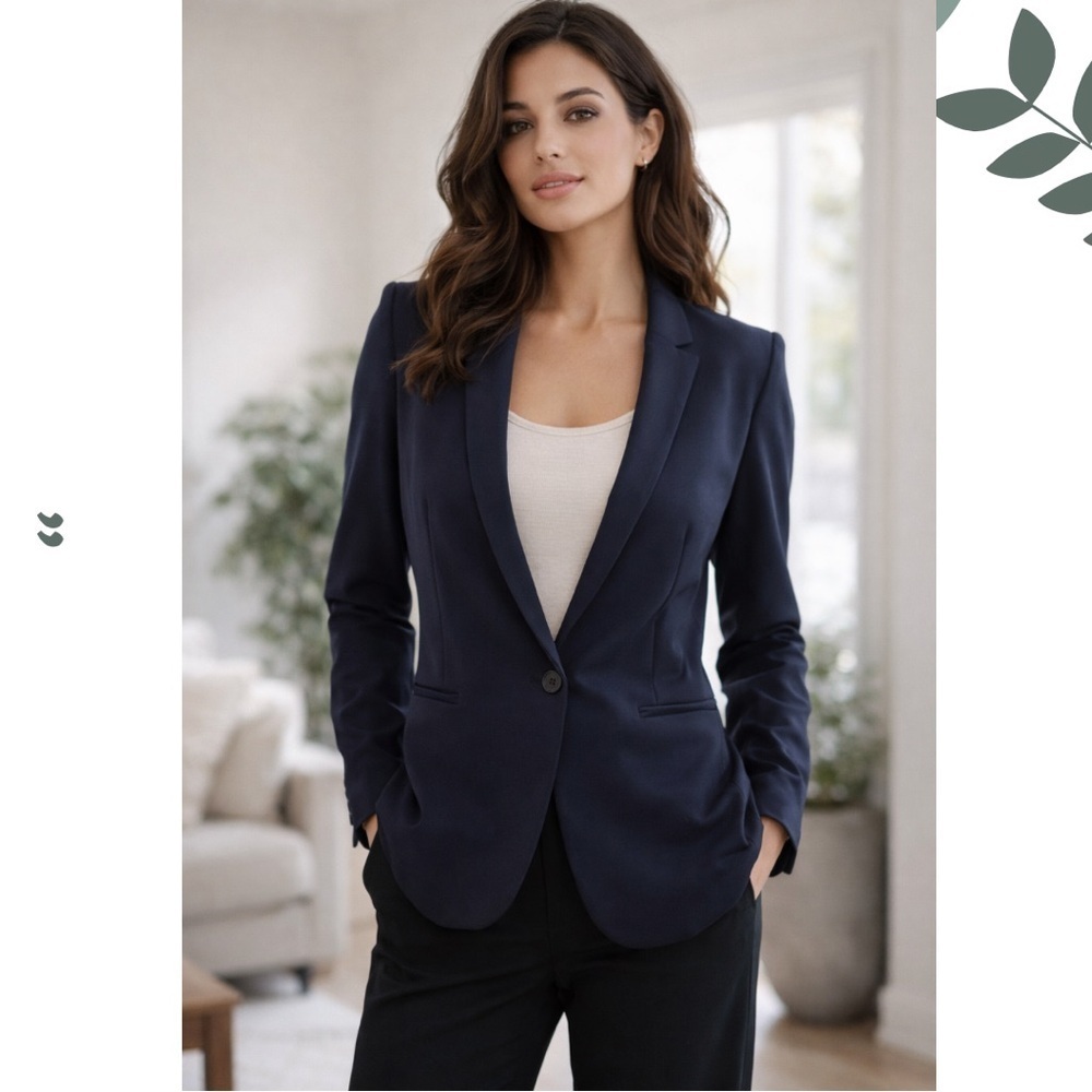 Navy Tailored Blazer Jacket Classic Fit